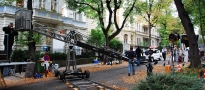 Dreharbeiten zum Spielfilm BARYLLI'S BAKED BEANS in der Haizingergasse (Bild: Vienna Film Commission)